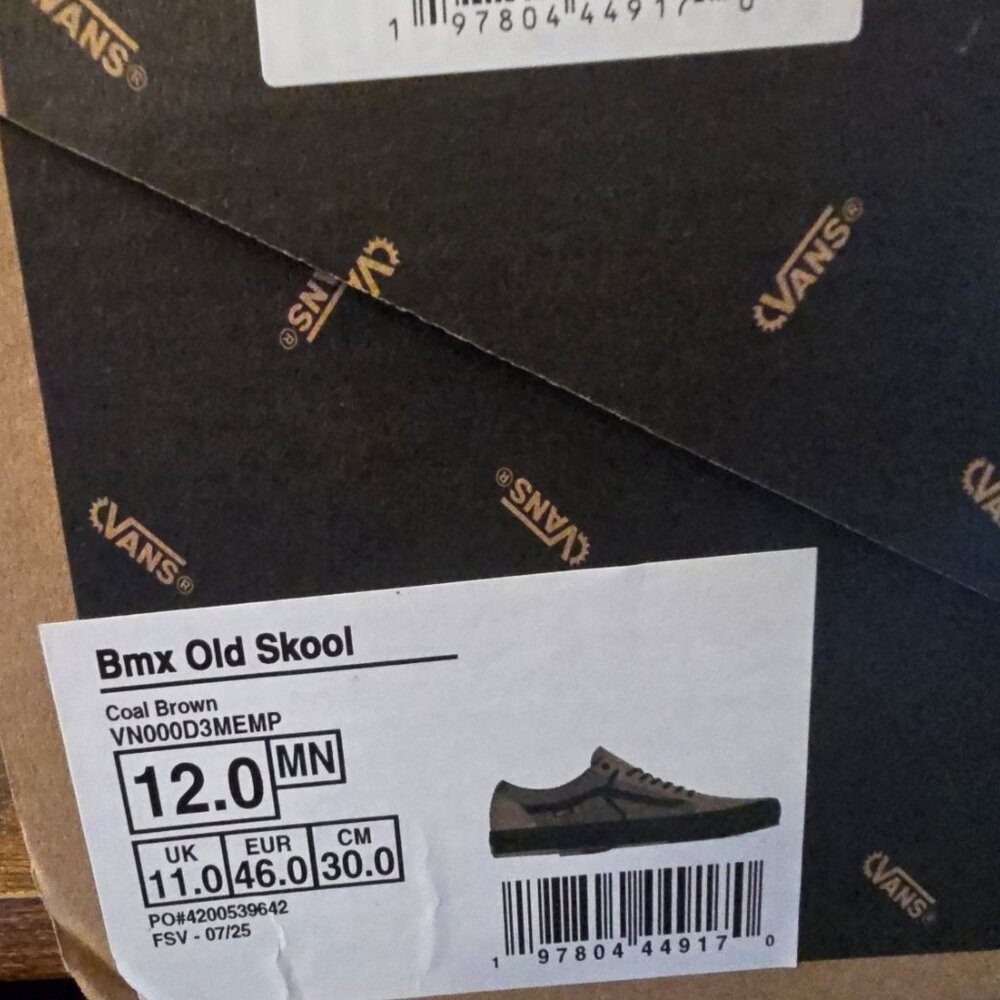 Men’s Vans BMX Old Skool Low Coal Brown Mens Shoes VN000D3MEMP RARE size 12 US - Picture 11 of 11